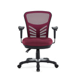 Articulate Red Mesh Office Chair - Ornate Home