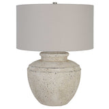 Artifact Gray/White Aged Stone Table Lamp - Ornate Home
