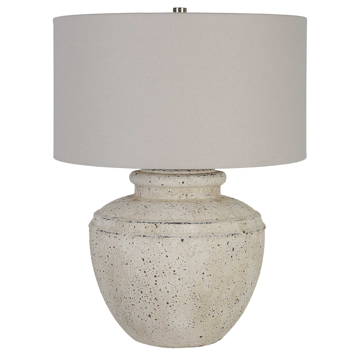Artifact Gray/White Aged Stone Table Lamp - Ornate Home