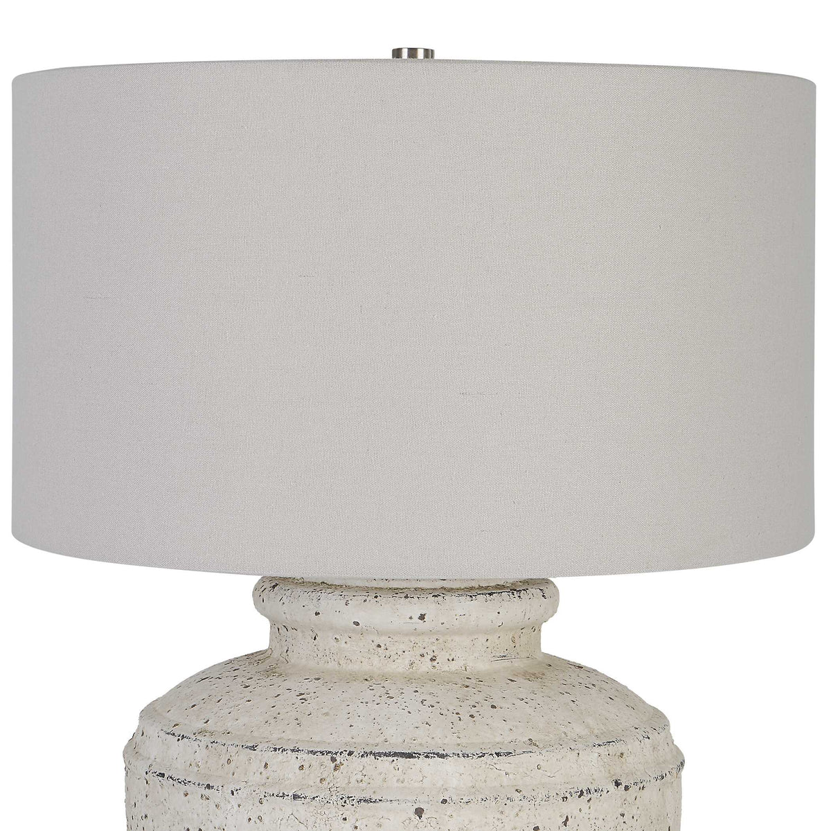 Artifact Gray/White Aged Stone Table Lamp - Ornate Home