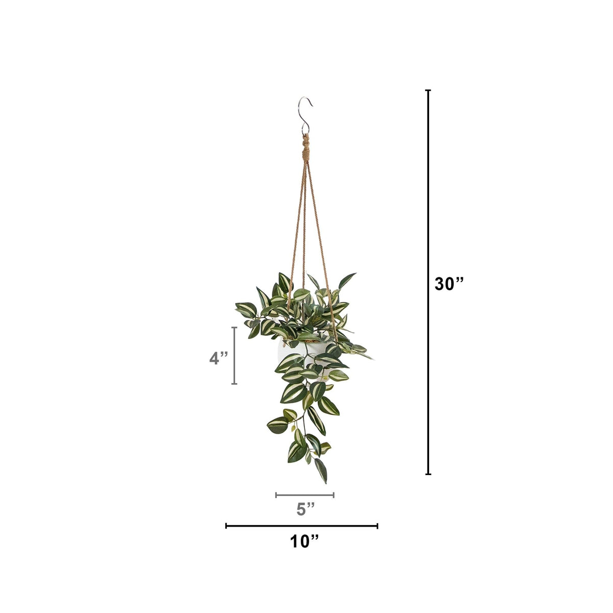 Artificial Wandering Jew & String of Hearts Hanging Plant - Set of 2 - Ornate Home
