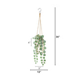 Artificial Wandering Jew & String of Hearts Hanging Plant - Set of 2 - Ornate Home