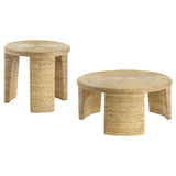 Artina Natural 2-piece Rattan Coffee and End Table Set - Ornate Home