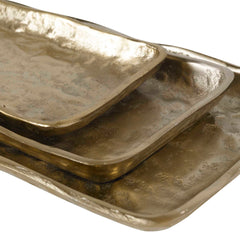 Artisan Antique Gold Trays (Set of 3) - Ornate Home