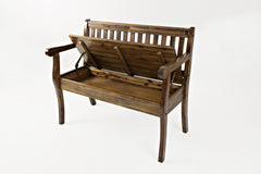 Artisan's Craft Dakota Oak Storage Bench - Ornate Home