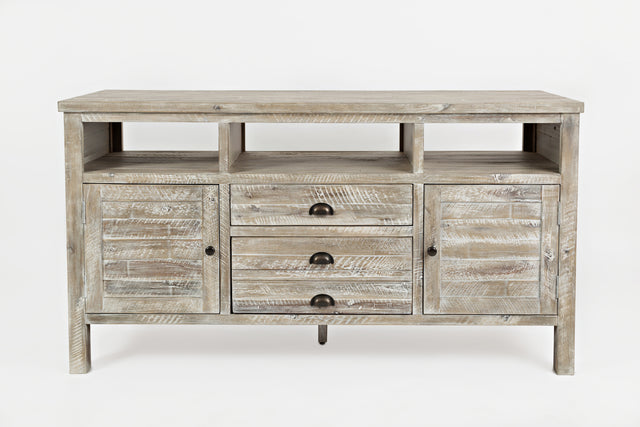 Artisan's Craft Washed Grey 60 Media Console - Ornate Home