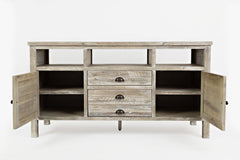 Artisan's Craft Washed Grey 60 Media Console - Ornate Home