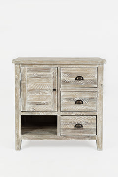Artisan's Craft Washed Grey Accent Chest - Ornate Home