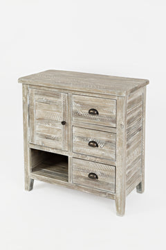Artisan's Craft Washed Grey Accent Chest - Ornate Home