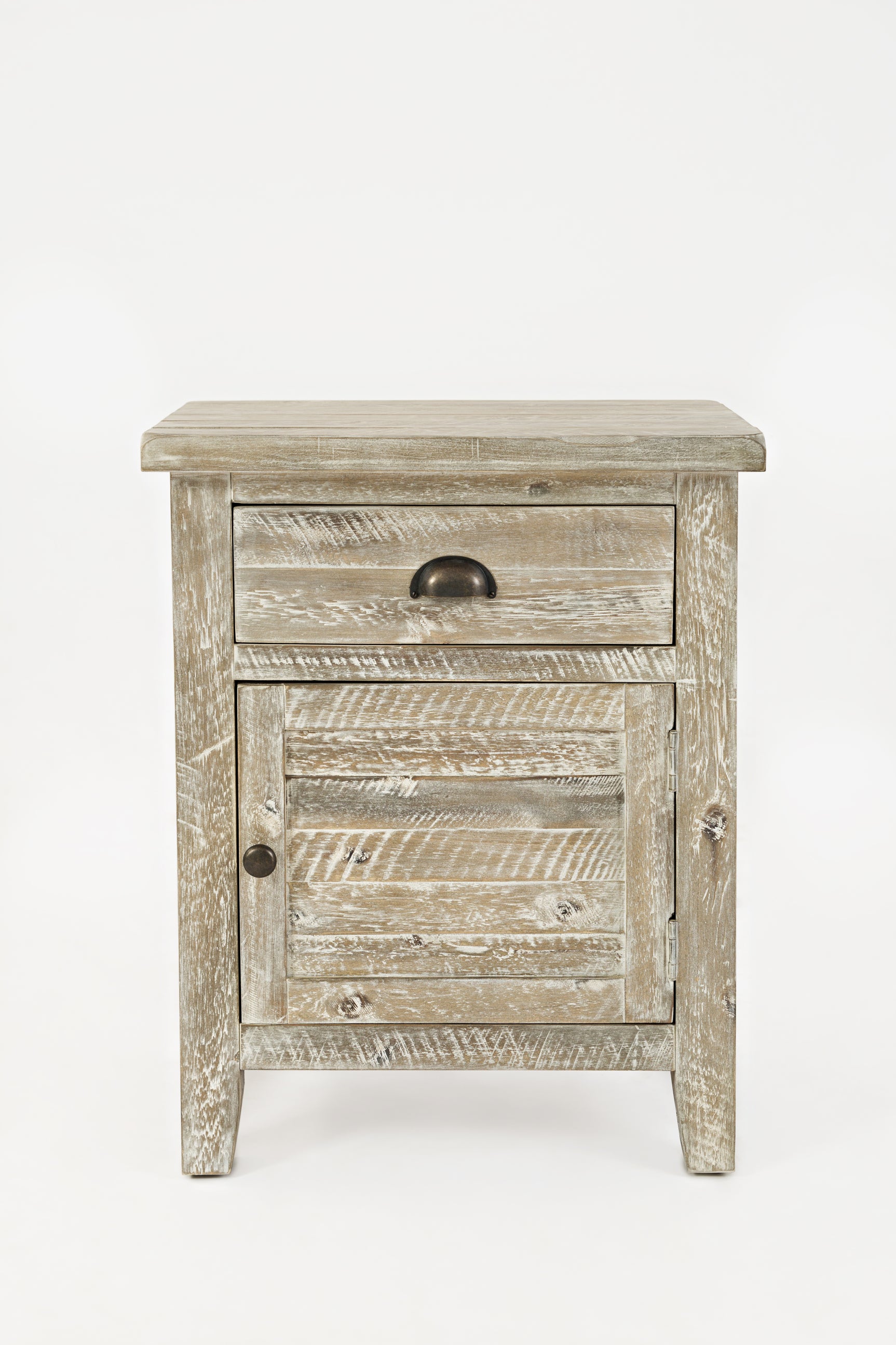 Artisan's Craft Washed Grey Accent Table - Ornate Home