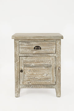 Artisan's Craft Washed Grey Accent Table - Ornate Home