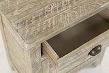 Artisan's Craft Washed Grey Accent Table - Ornate Home