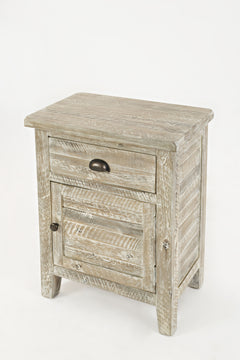 Artisan's Craft Washed Grey Accent Table - Ornate Home