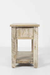 Artisan's Craft Washed Grey Chairside Table - Ornate Home