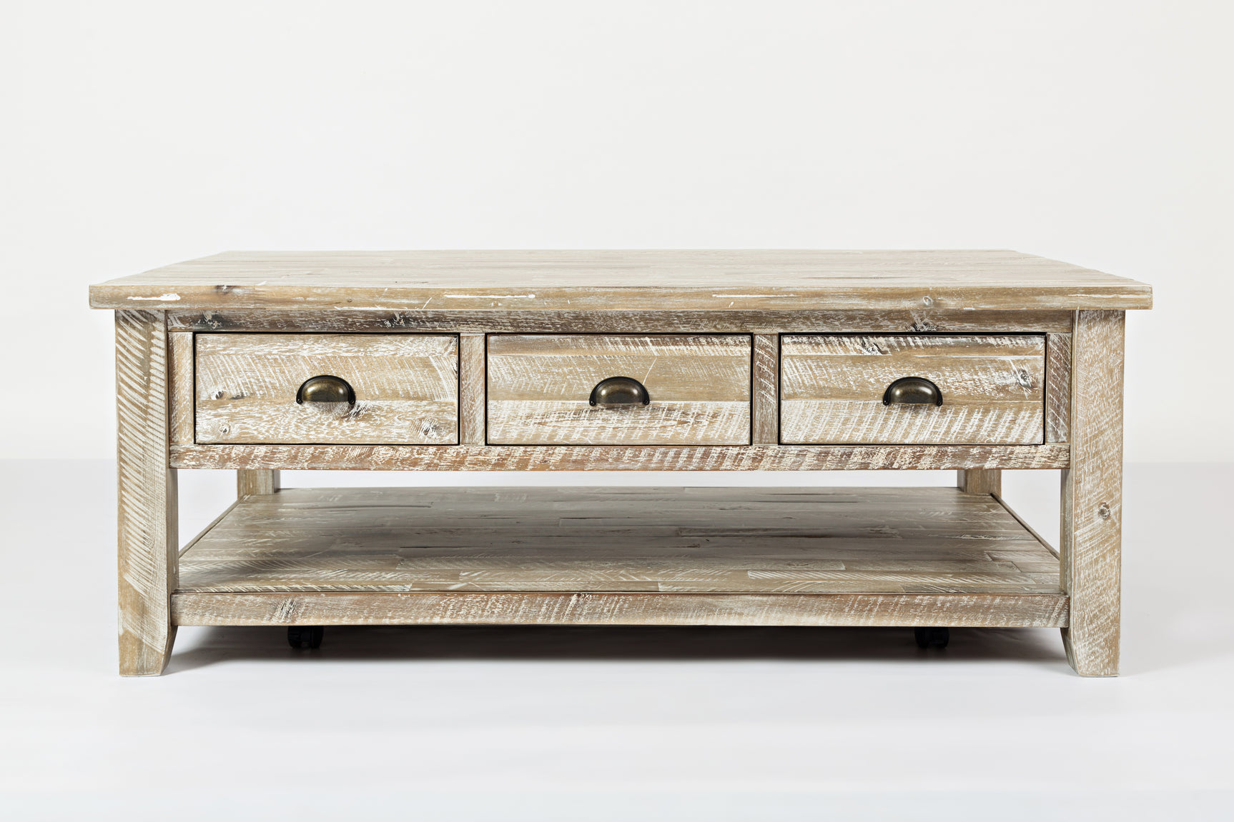 Artisan's Craft Washed Grey Cocktail Table - Ornate Home