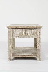Artisan's Craft Washed Grey End Table - Ornate Home