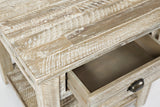 Artisan's Craft Washed Grey End Table - Ornate Home