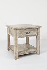 Artisan's Craft Washed Grey End Table - Ornate Home
