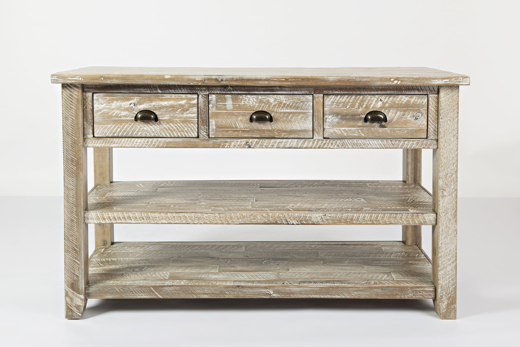 Artisan's Craft Washed Grey Sofa Table - Ornate Home