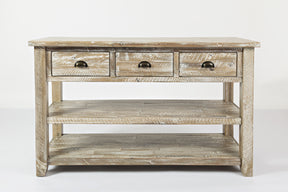 Artisan's Craft Washed Grey Sofa Table - Ornate Home