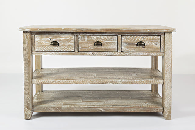 Artisan's Craft Washed Grey Sofa Table - Ornate Home
