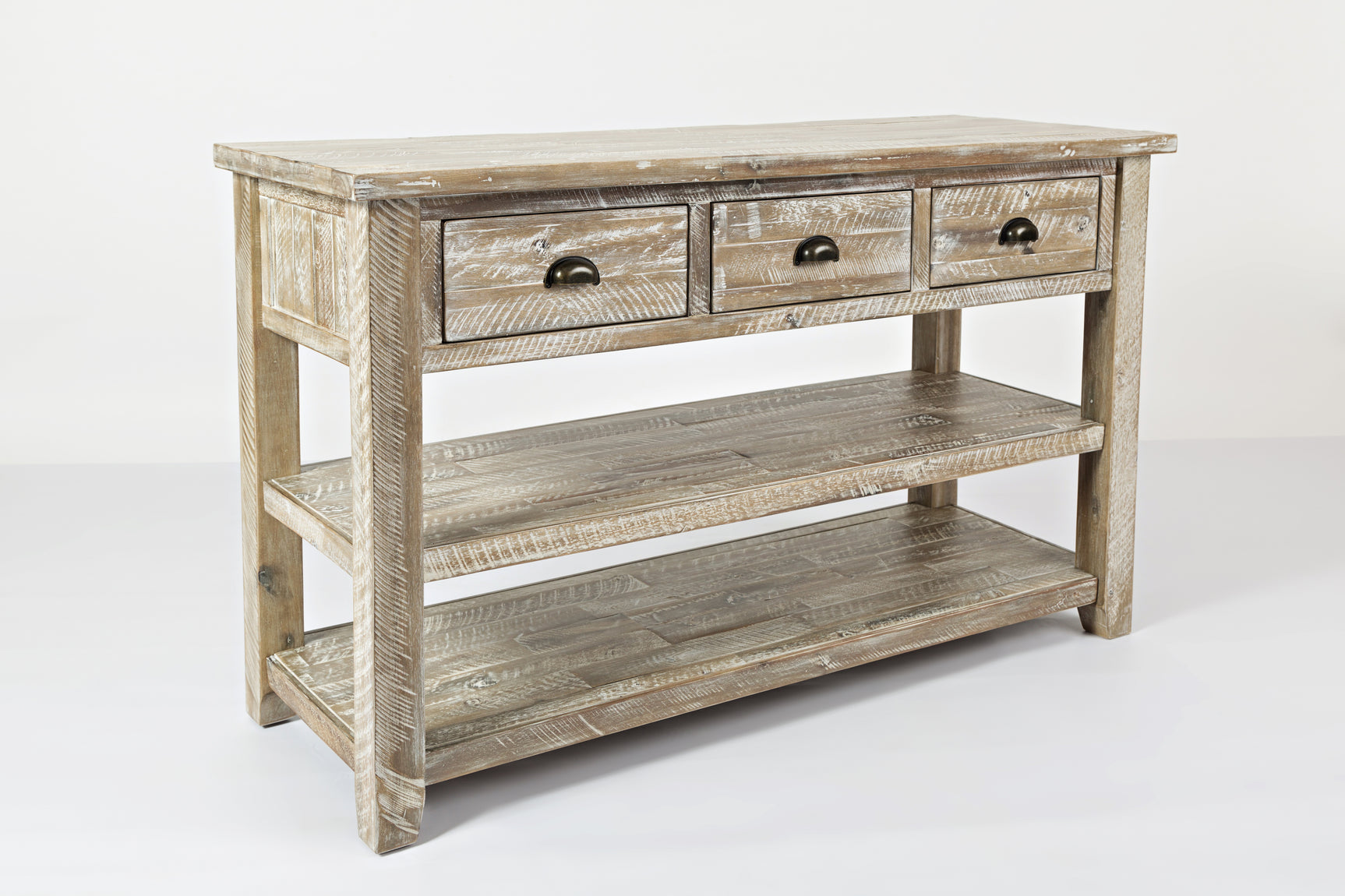 Artisan's Craft Washed Grey Sofa Table - Ornate Home