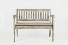 Artisan's Craft Washed Grey Storage Bench - Ornate Home