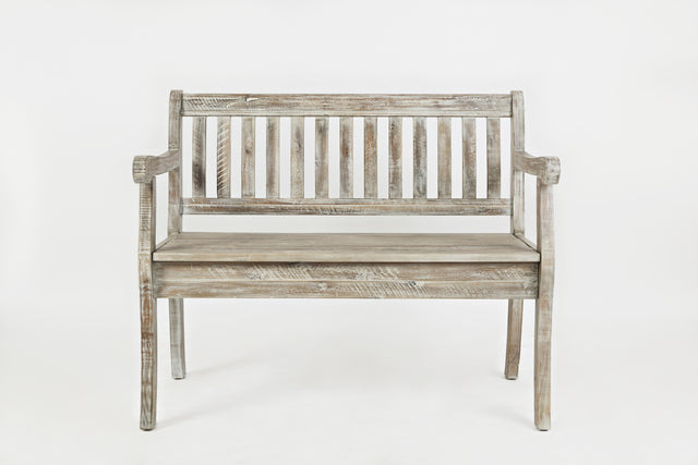 Artisan's Craft Washed Grey Storage Bench - Ornate Home