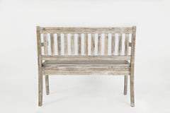 Artisan's Craft Washed Grey Storage Bench - Ornate Home