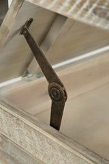 Artisan's Craft Washed Grey Storage Bench - Ornate Home