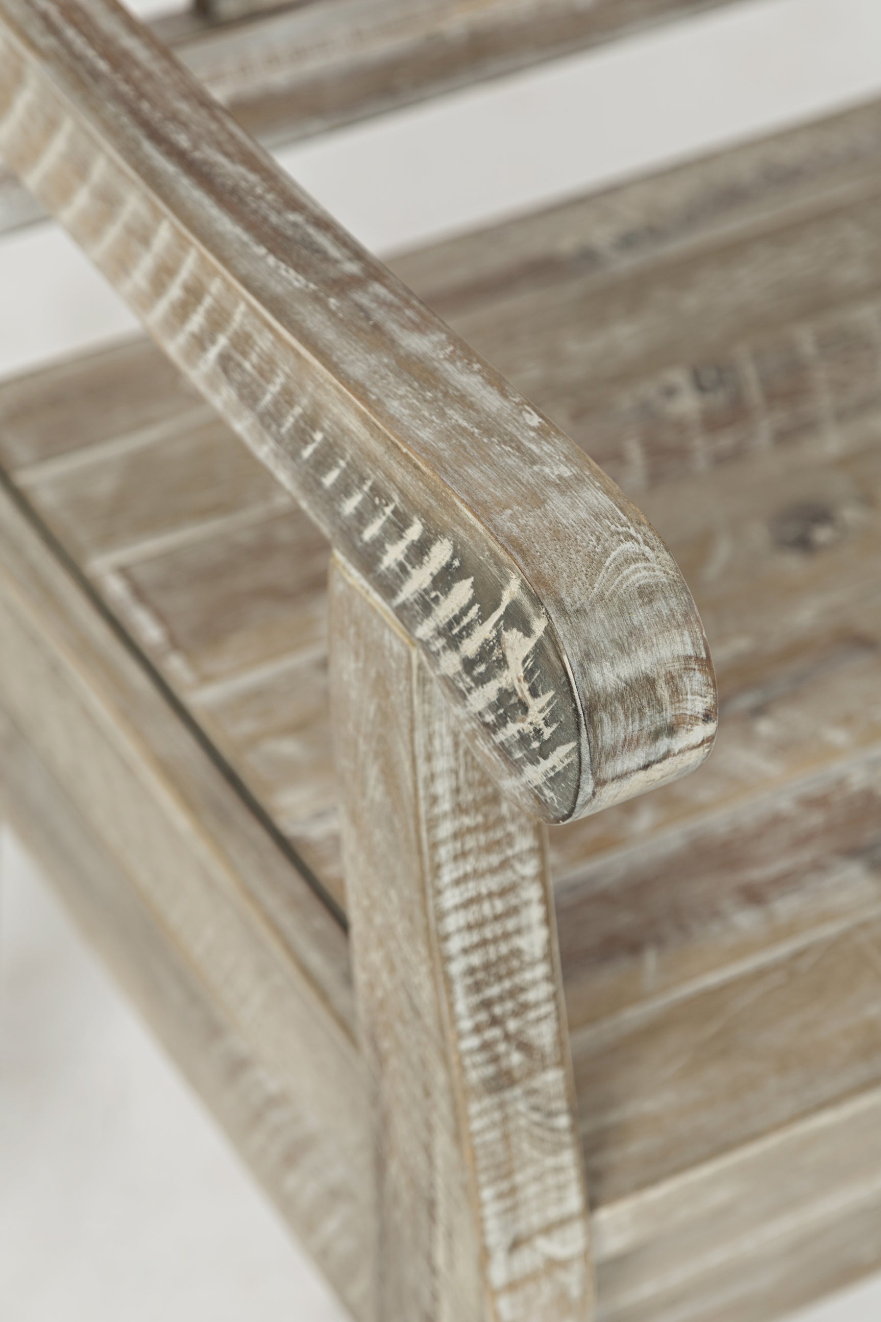 Artisan's Craft Washed Grey Storage Bench - Ornate Home
