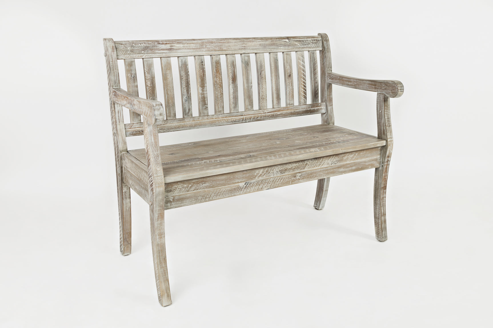 Artisan's Craft Washed Grey Storage Bench - Ornate Home