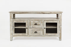 Artisan's Craft Washed Grey Storage Console - Ornate Home