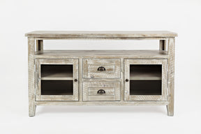 Artisan's Craft Washed Grey Storage Console - Ornate Home