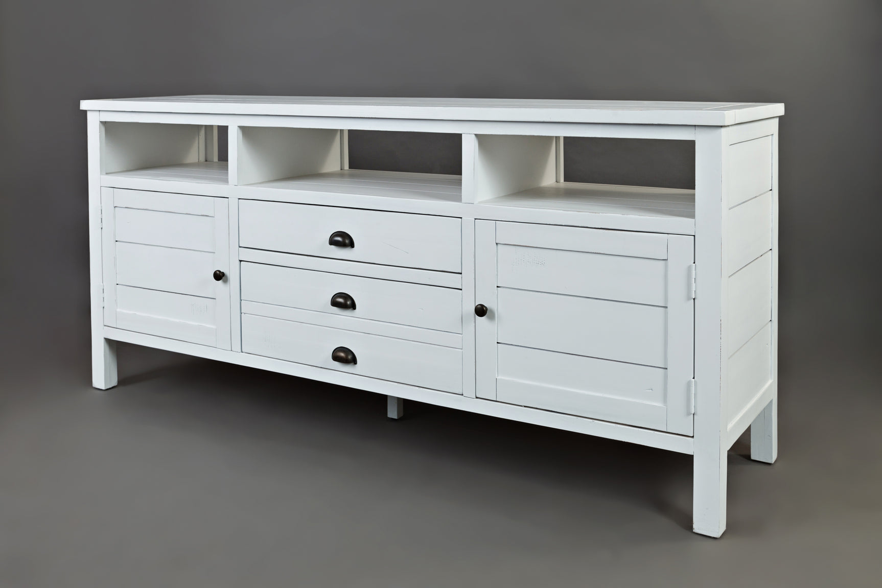 Artisan's Craft Weathered White 70 Media Console - Ornate Home