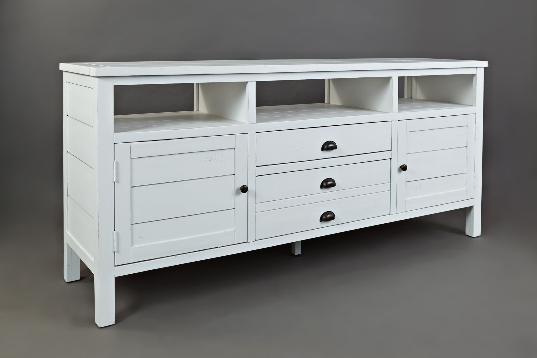 Artisan's Craft Weathered White 70 Media Console - Ornate Home