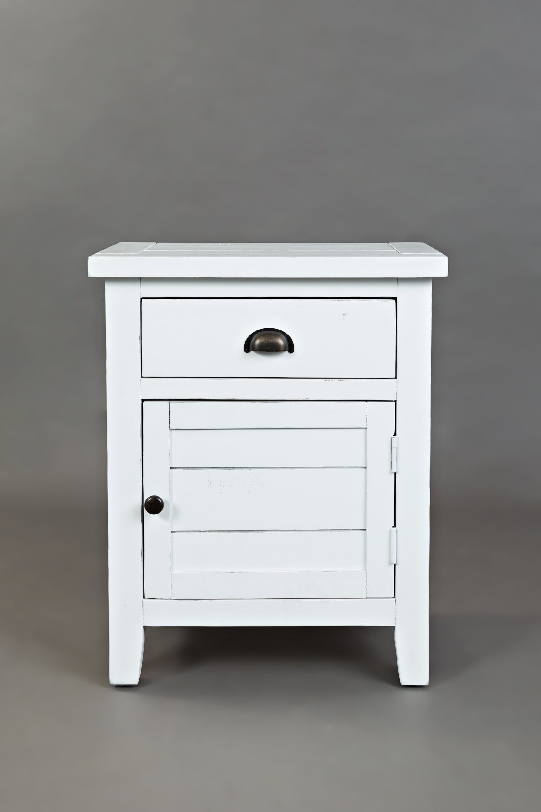 Artisan's Craft Weathered White Accent Table - Ornate Home