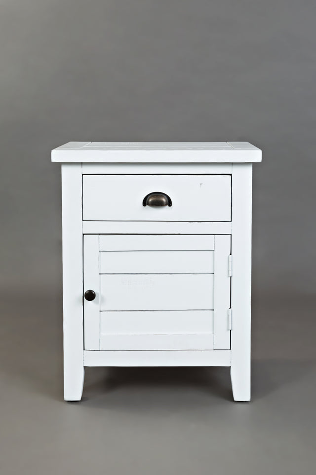 Artisan's Craft Weathered White Accent Table - Ornate Home