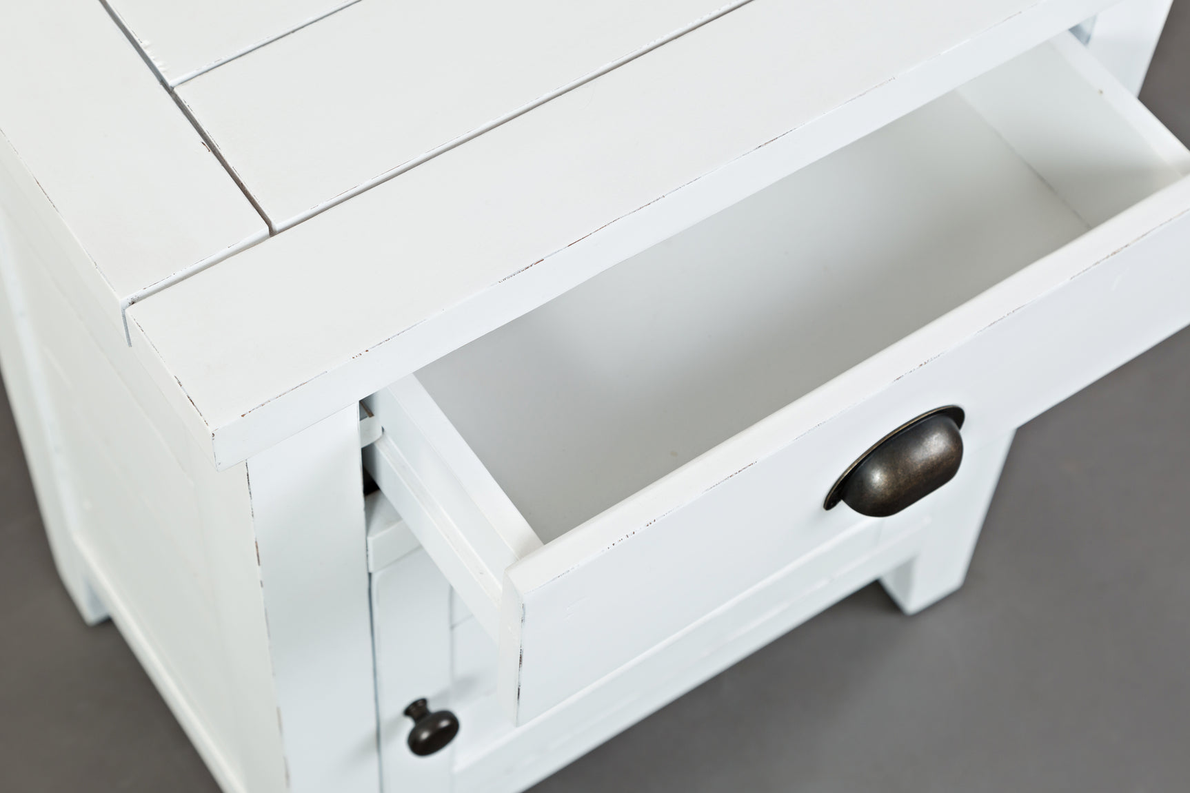 Artisan's Craft Weathered White Accent Table - Ornate Home