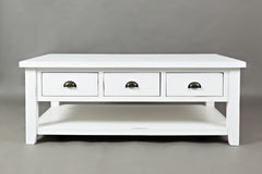 Artisan's Craft Weathered White Cocktail Table - Ornate Home
