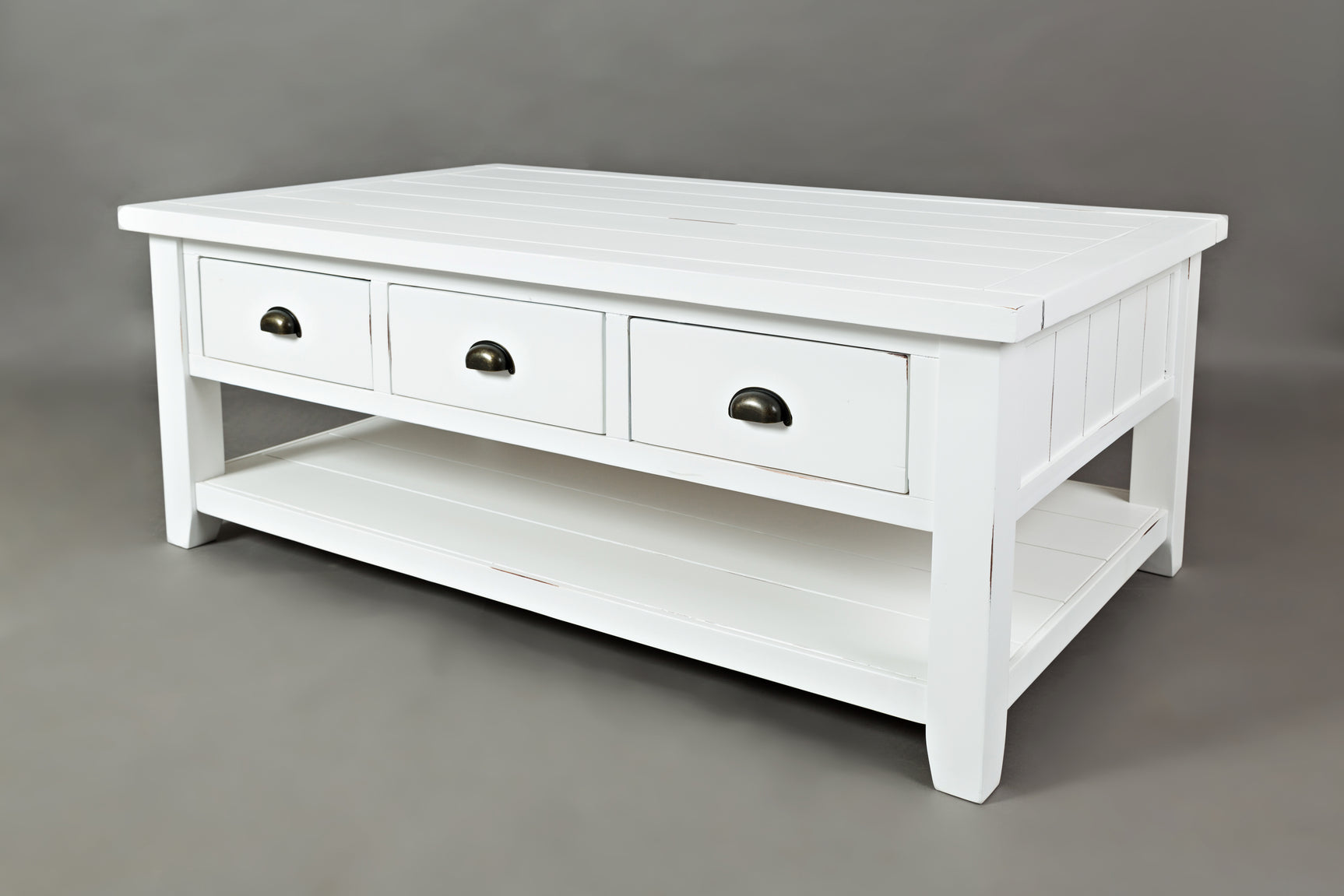 Artisan's Craft Weathered White Cocktail Table - Ornate Home