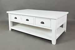 Artisan's Craft Weathered White Cocktail Table - Ornate Home