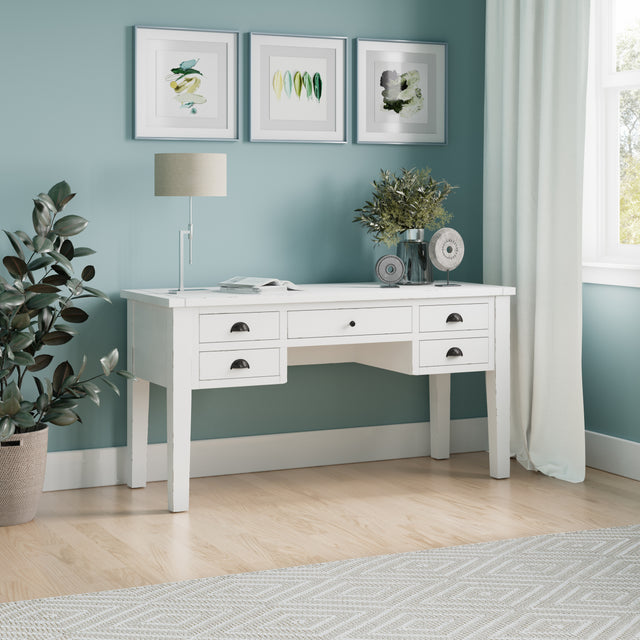 Artisan's Craft Weathered White Desk - Ornate Home