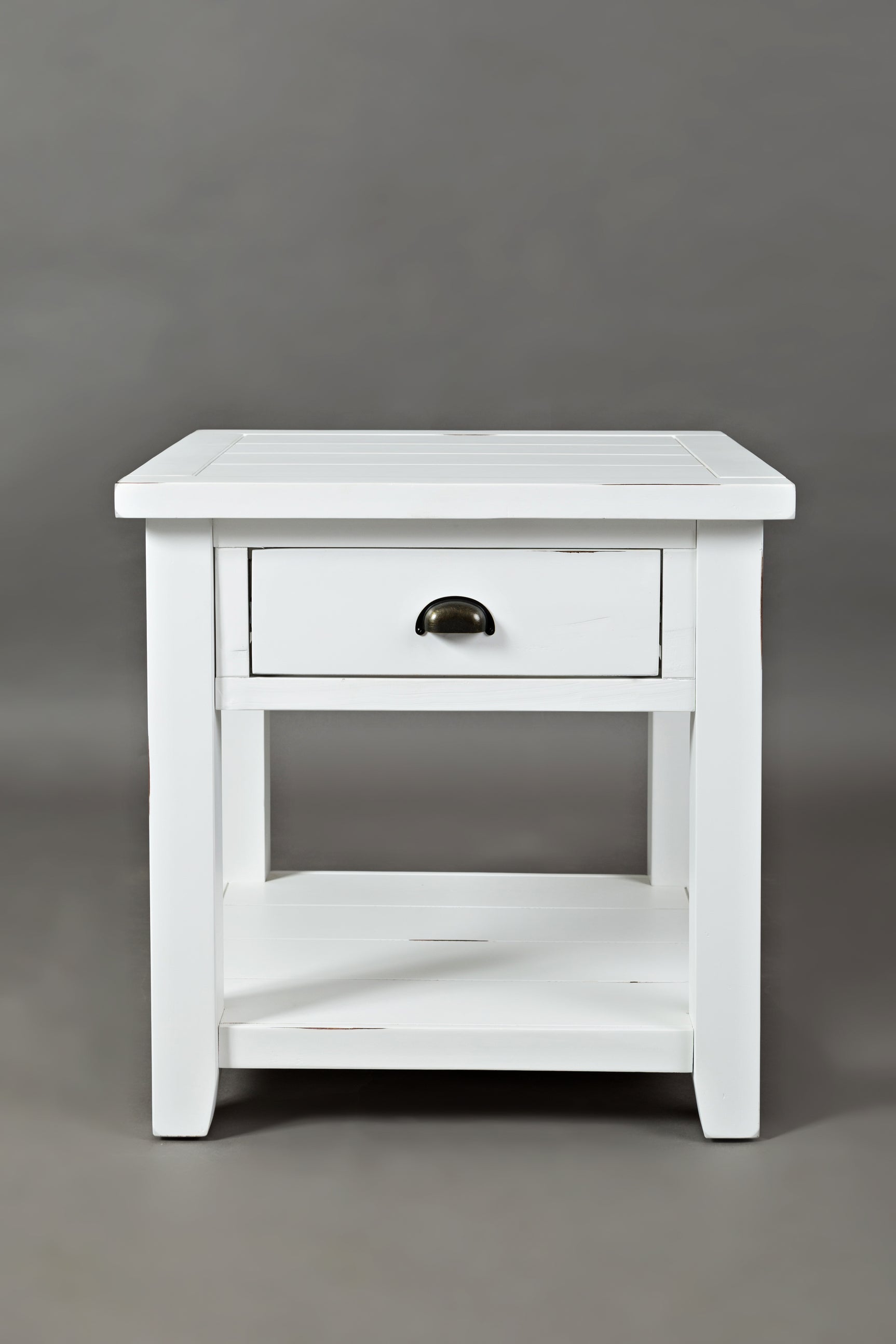 Artisan's Craft Weathered White End Table - Ornate Home