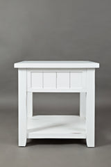 Artisan's Craft Weathered White End Table - Ornate Home
