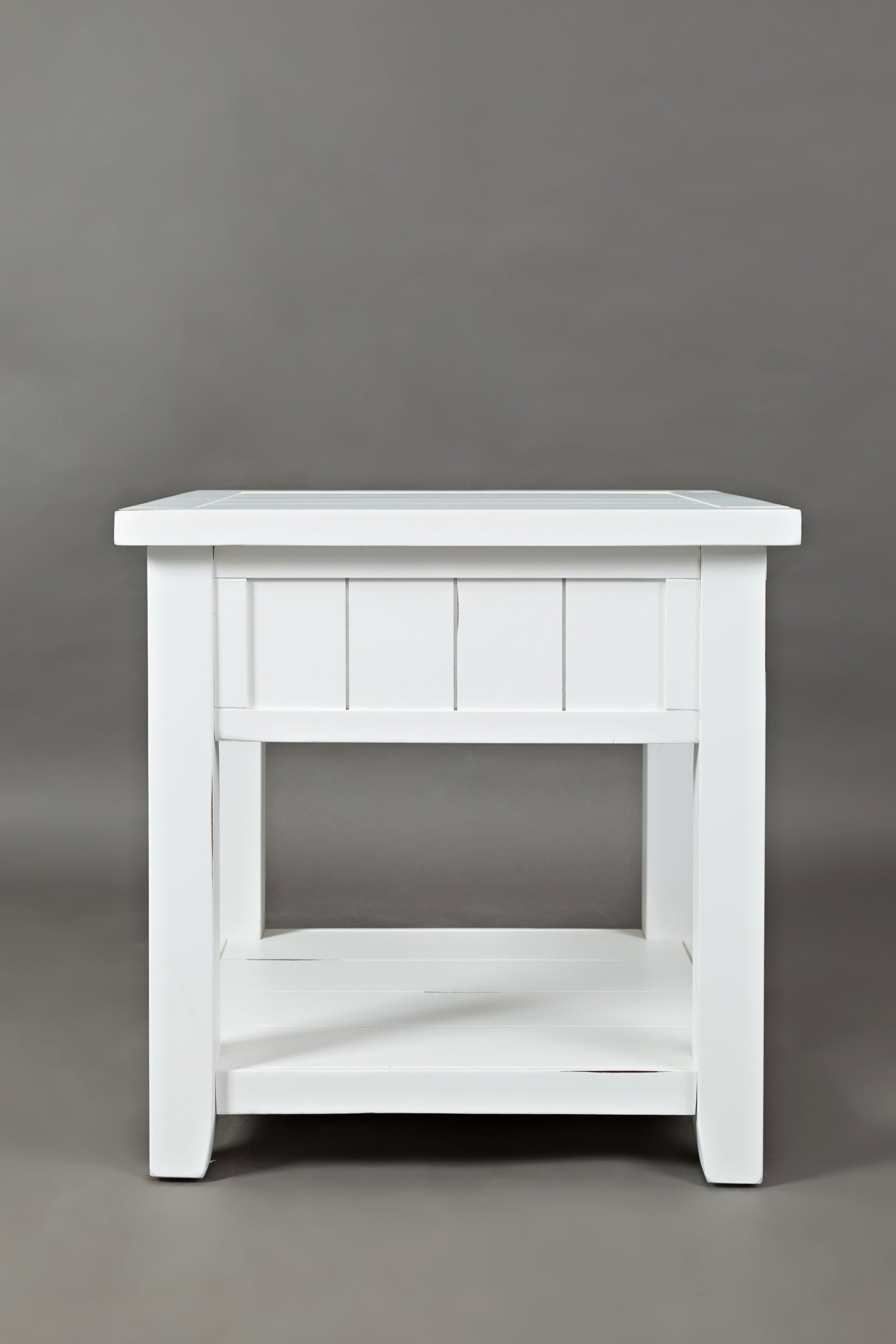 Artisan's Craft Weathered White End Table - Ornate Home