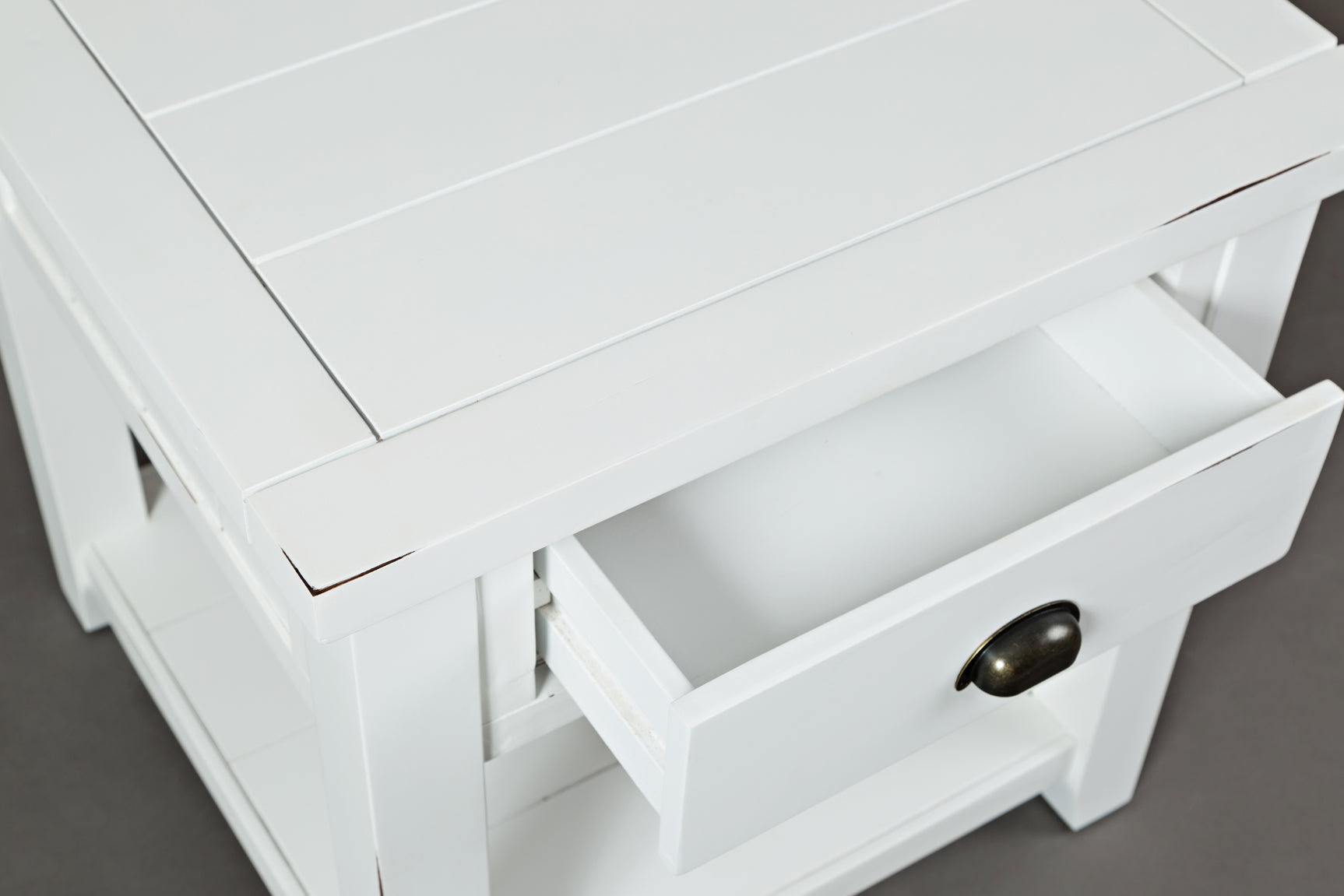 Artisan's Craft Weathered White End Table - Ornate Home