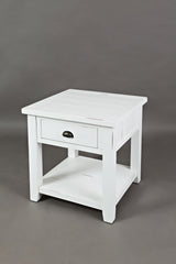 Artisan's Craft Weathered White End Table - Ornate Home