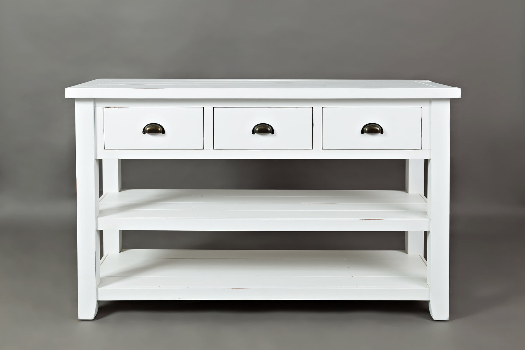 Artisan's Craft Weathered White Sofa Table - Ornate Home