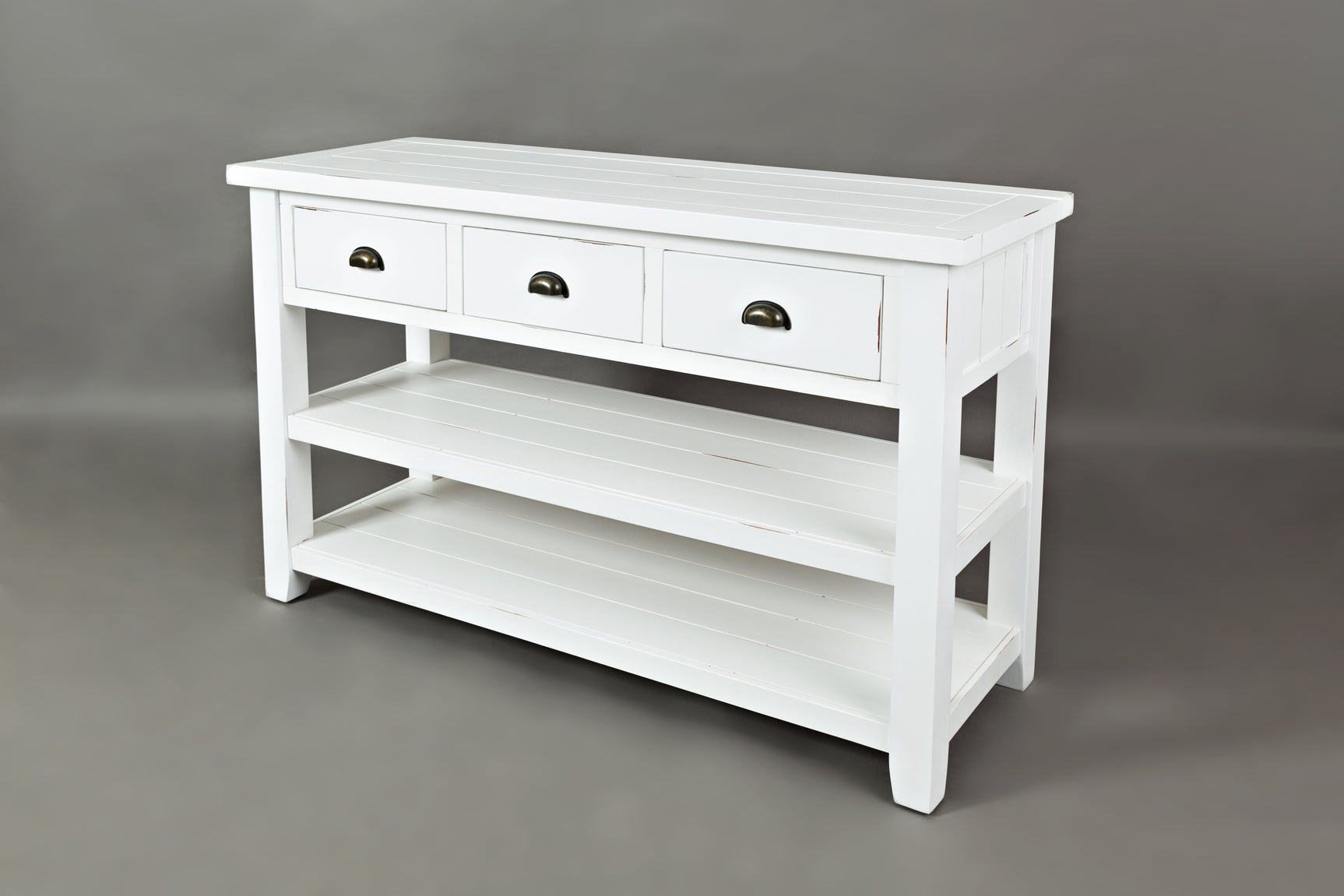 Artisan's Craft Weathered White Sofa Table - Ornate Home